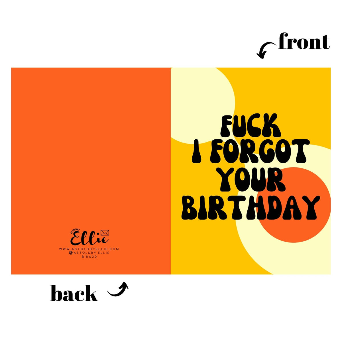 As Told By Ellie - Fuck I Forgot Your Birthday Card