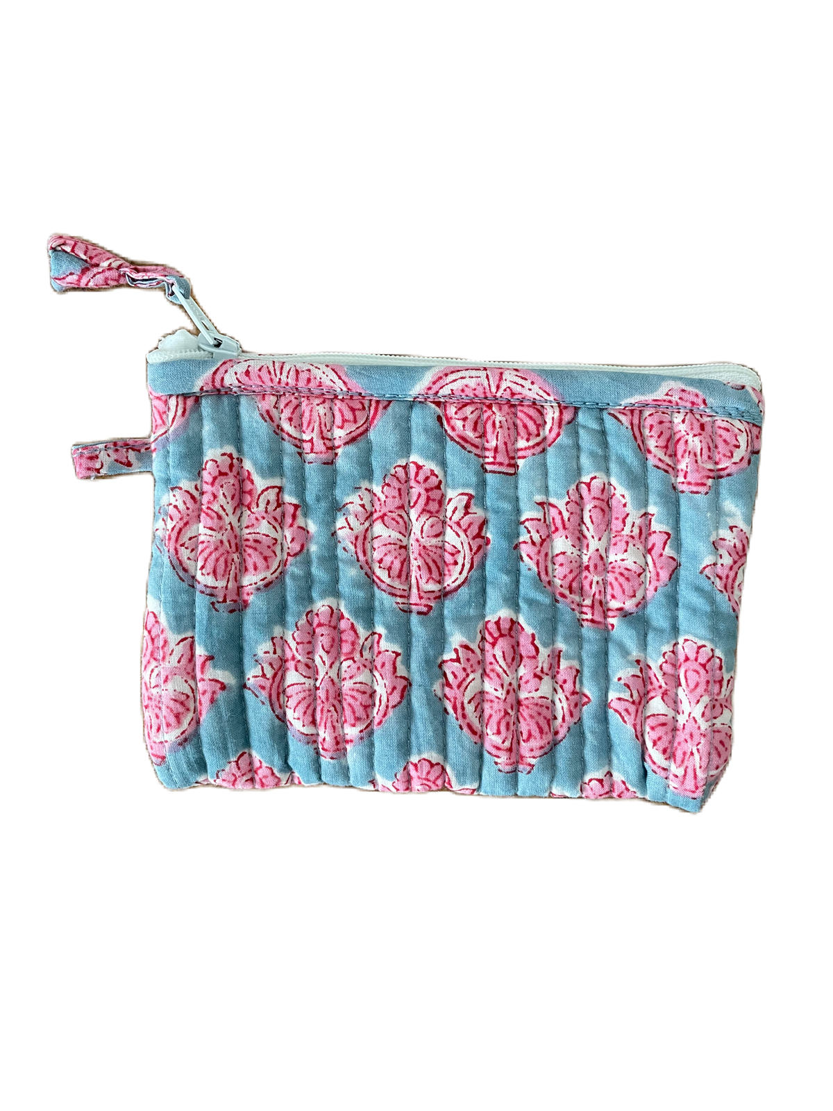 Kalyana Textiles - Dusky Rose Block Print Mini Pouch