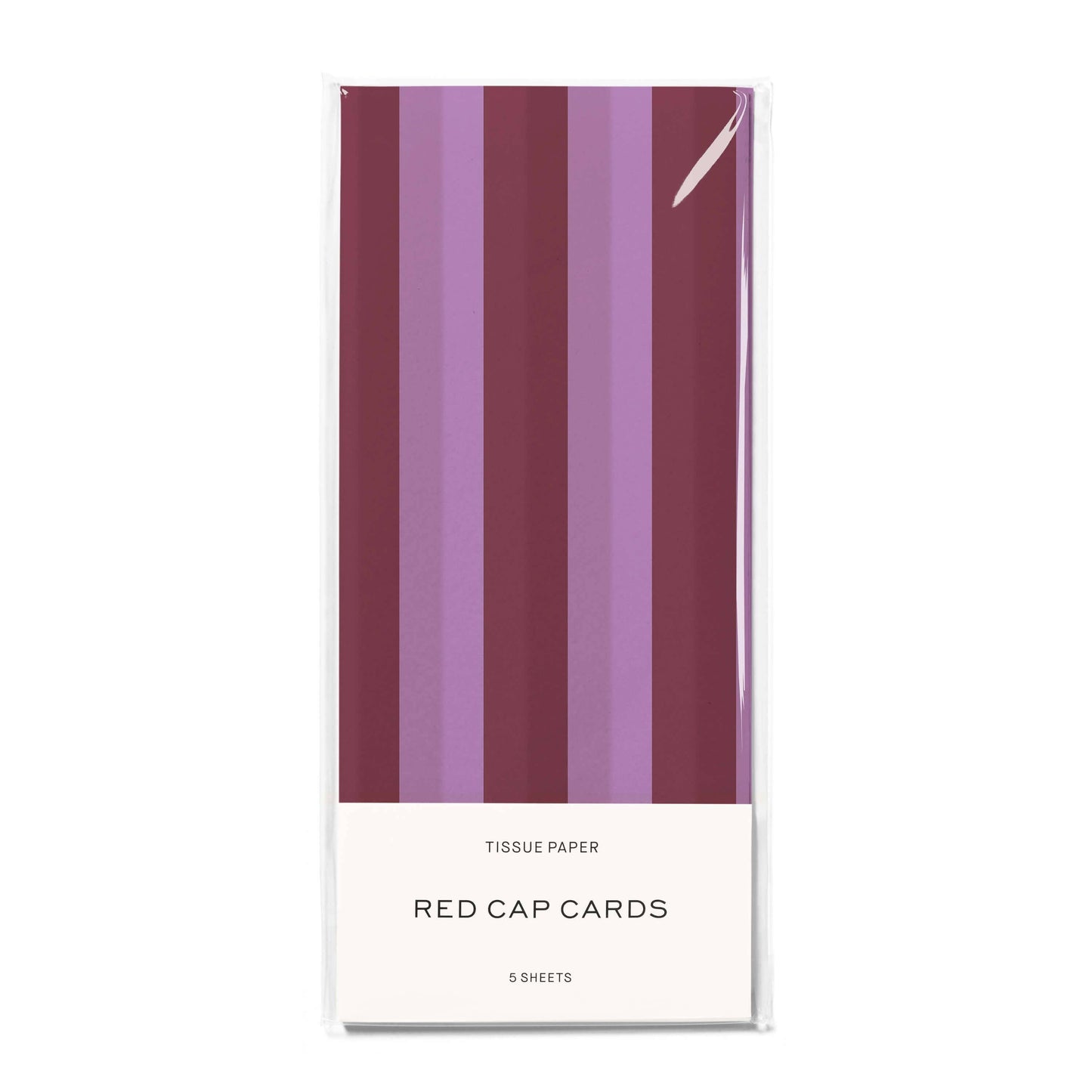 Red Cap Cards - Eggplant and Lilac Stripes tissue paper