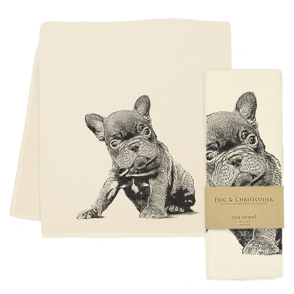 Eric & Christopher - French Bulldog Tea Towel