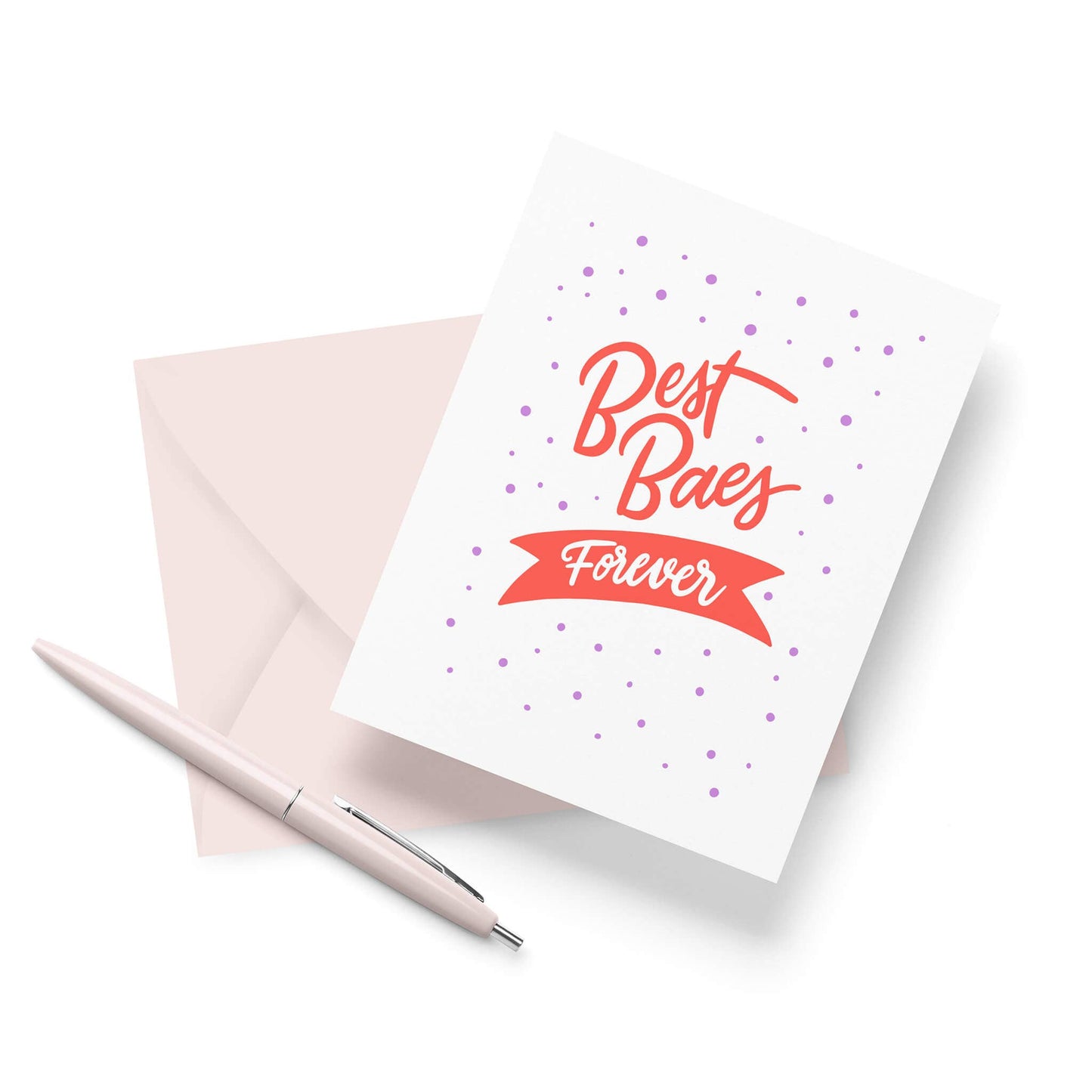 Friendly Fire Paper - Best Baes Forever | Letterpress Friendship Card