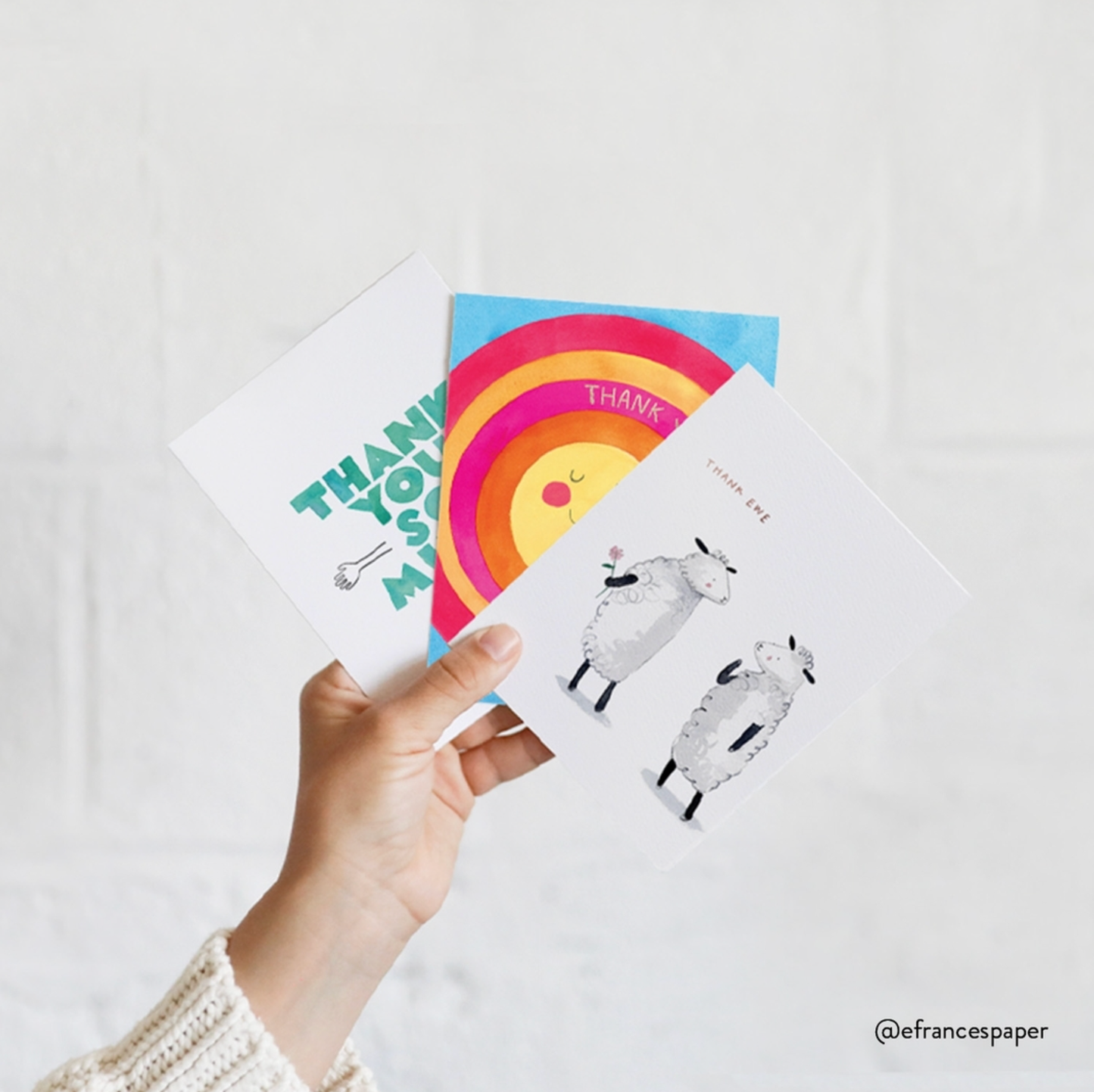 E. Frances Paper - Colorful Thanks Greeting Card