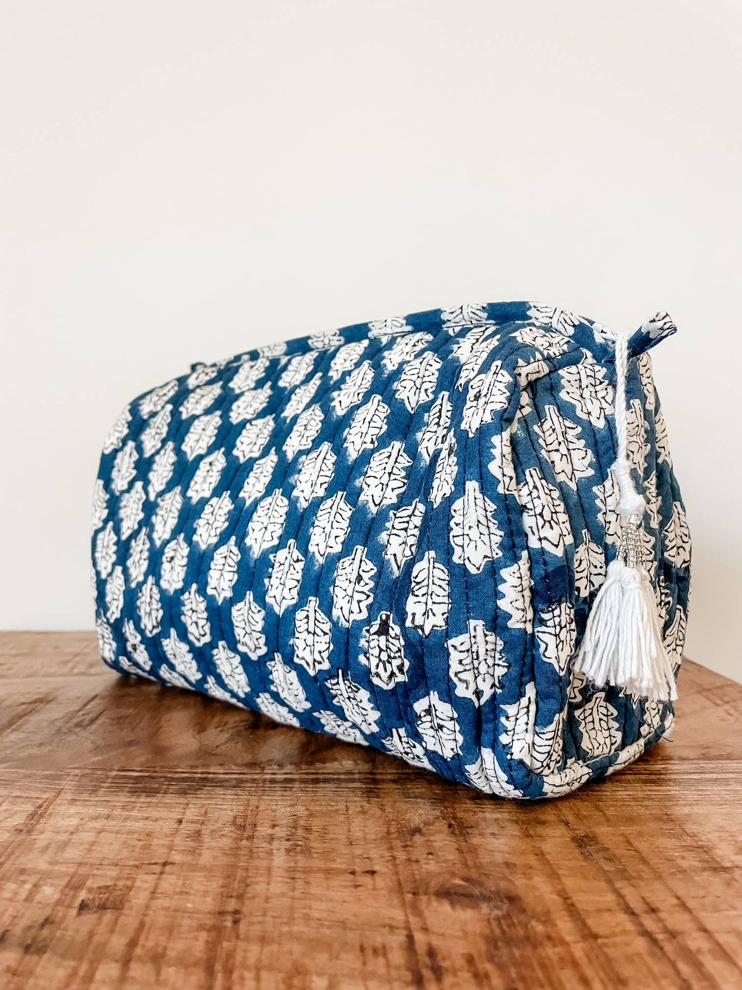 Kalyana Textiles - Denim Floral Block Print Pouch