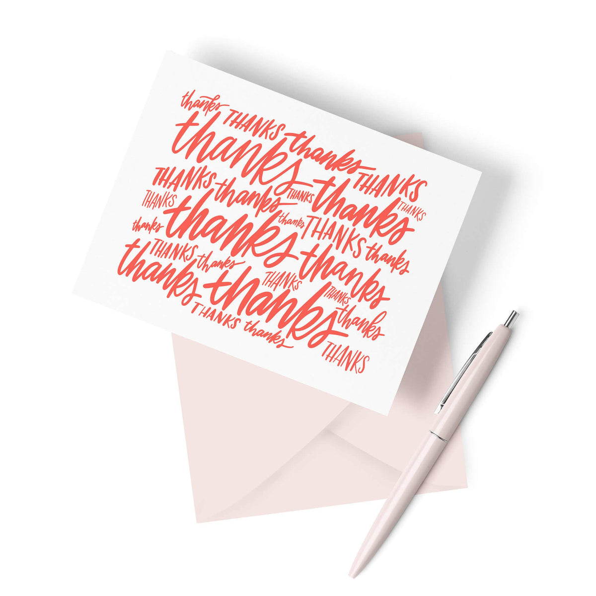 Friendly Fire Paper - All the Thanks | Hand Lettered Letterpress Card