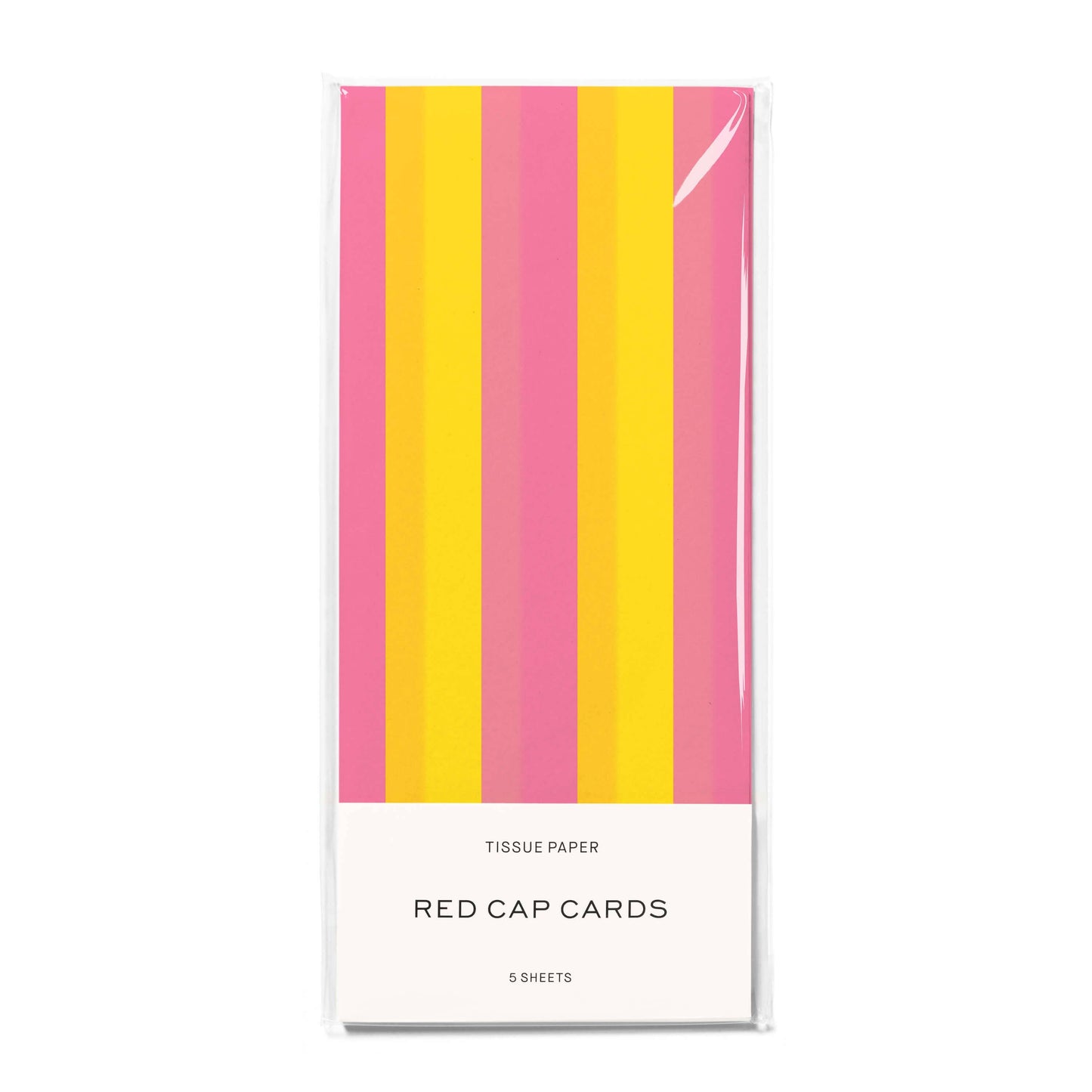 Red Cap Cards - Pink and Yellow Stripes tissue paper