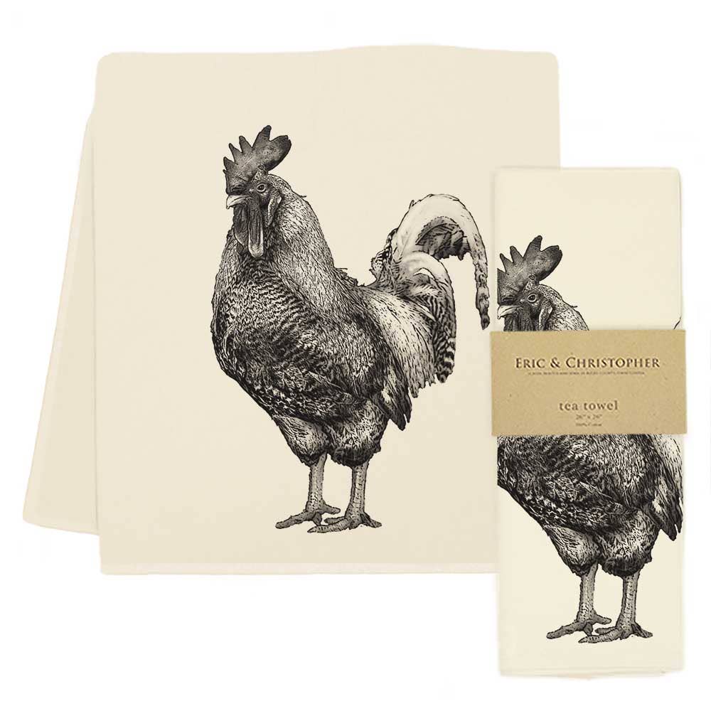 Eric & Christopher - Rooster 2 Tea Towel