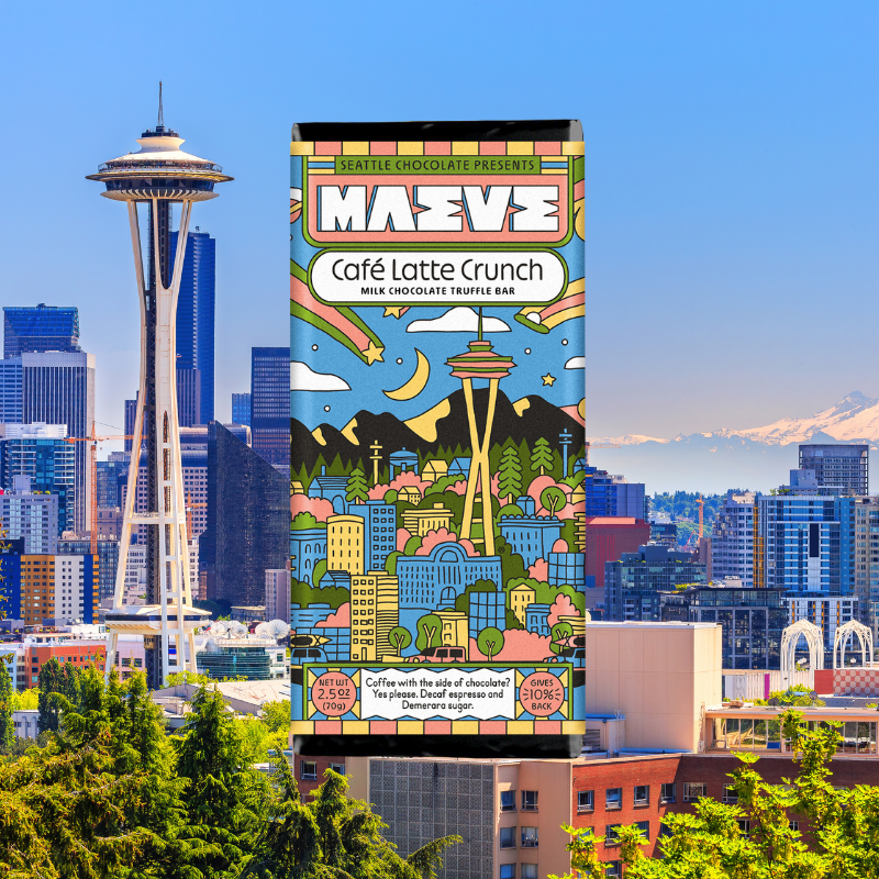 Seattle Chocolate Presents Maeve - Café Latte Crunch Truffle Bar