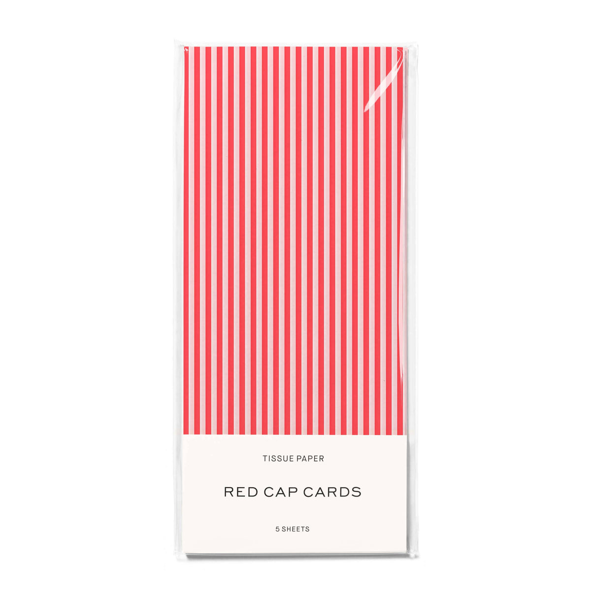 Red Cap Cards - Red Pinstripes tissue paper