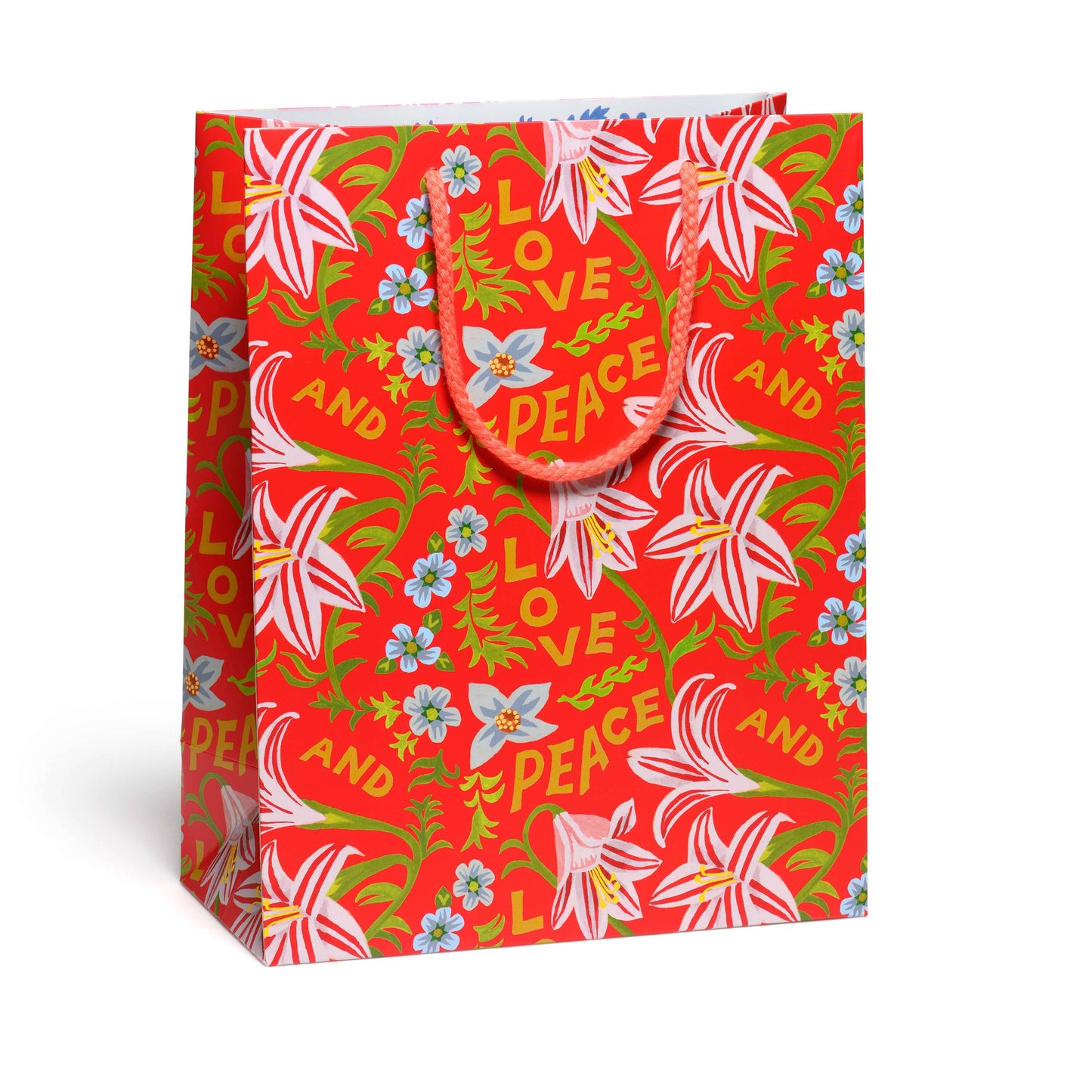 Red Cap Cards - Peace and Love Amaryllis gift bags