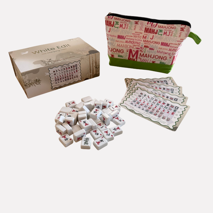 Mahjong Studios - White Edit American Mahjong Tile Set Bundle (with Blanks)