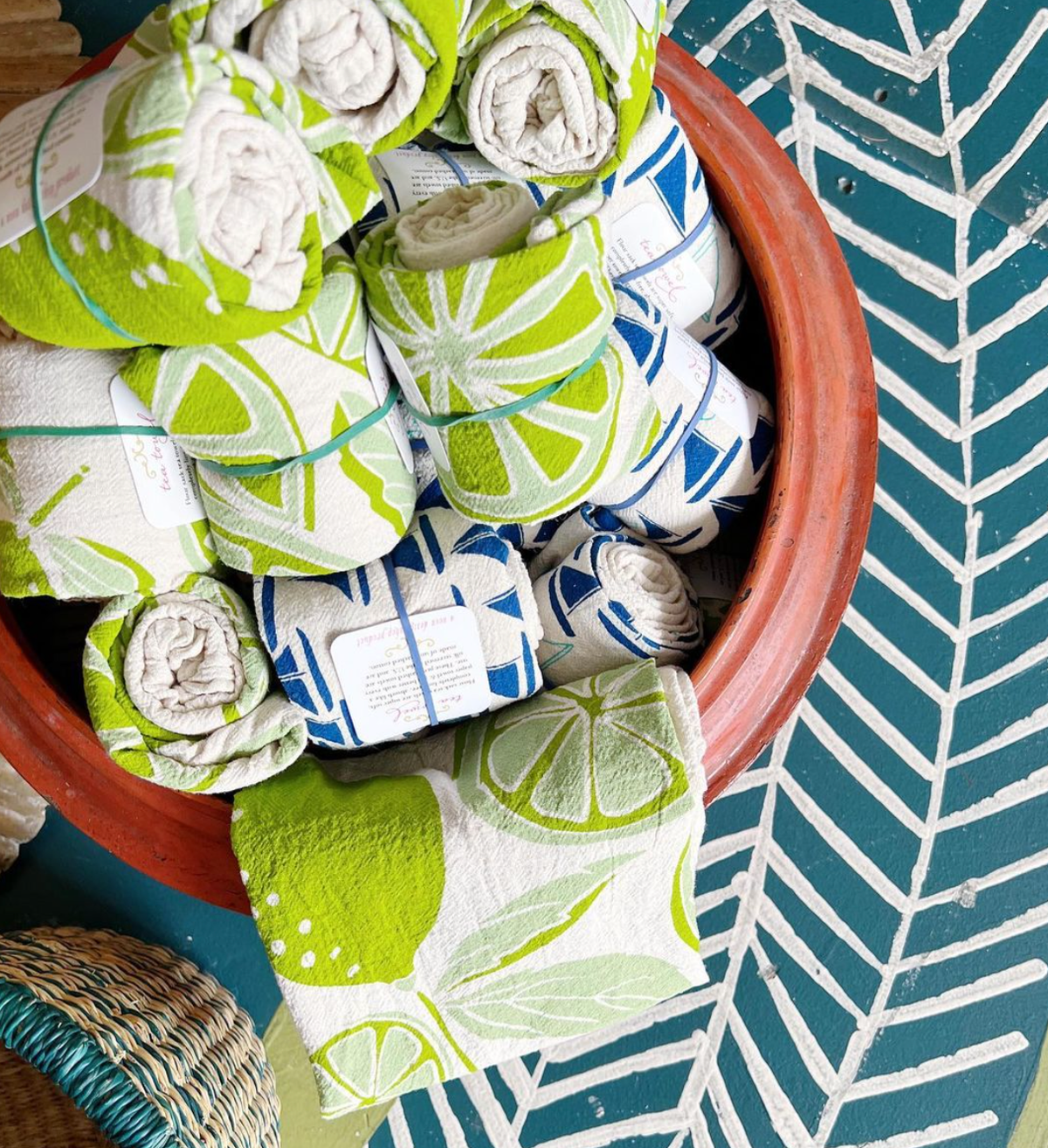 noon designs - Limes Tea Towel