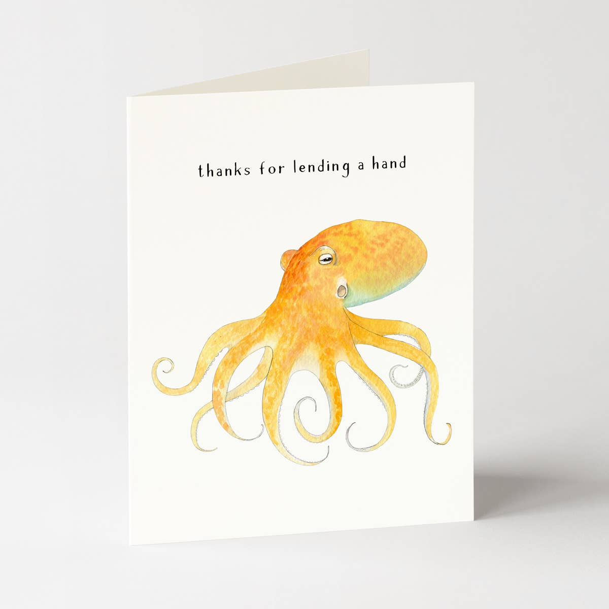 Felix Doolittle - Lend a Hand - Thank You Greeting Cards - Octopus