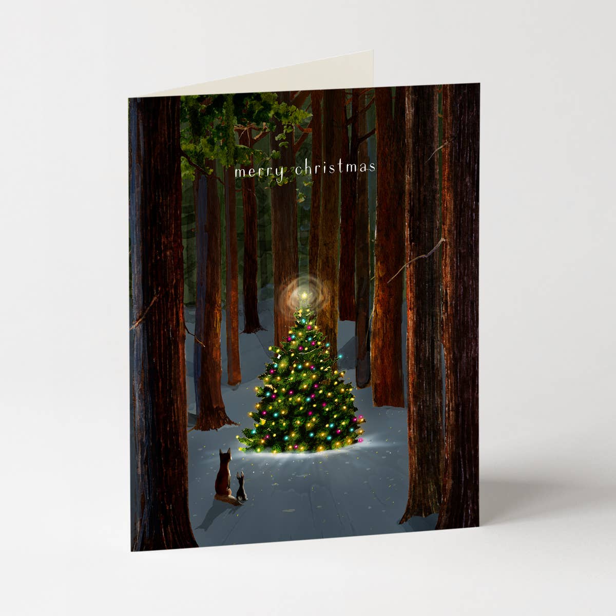 Felix Doolittle - Tree Lighting - Holiday Christmas Cards - Magical Forest