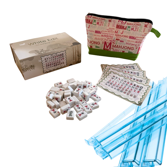 Mahjong Studios - White Edit American Mahjong Tile Set Bundle (with Blanks)