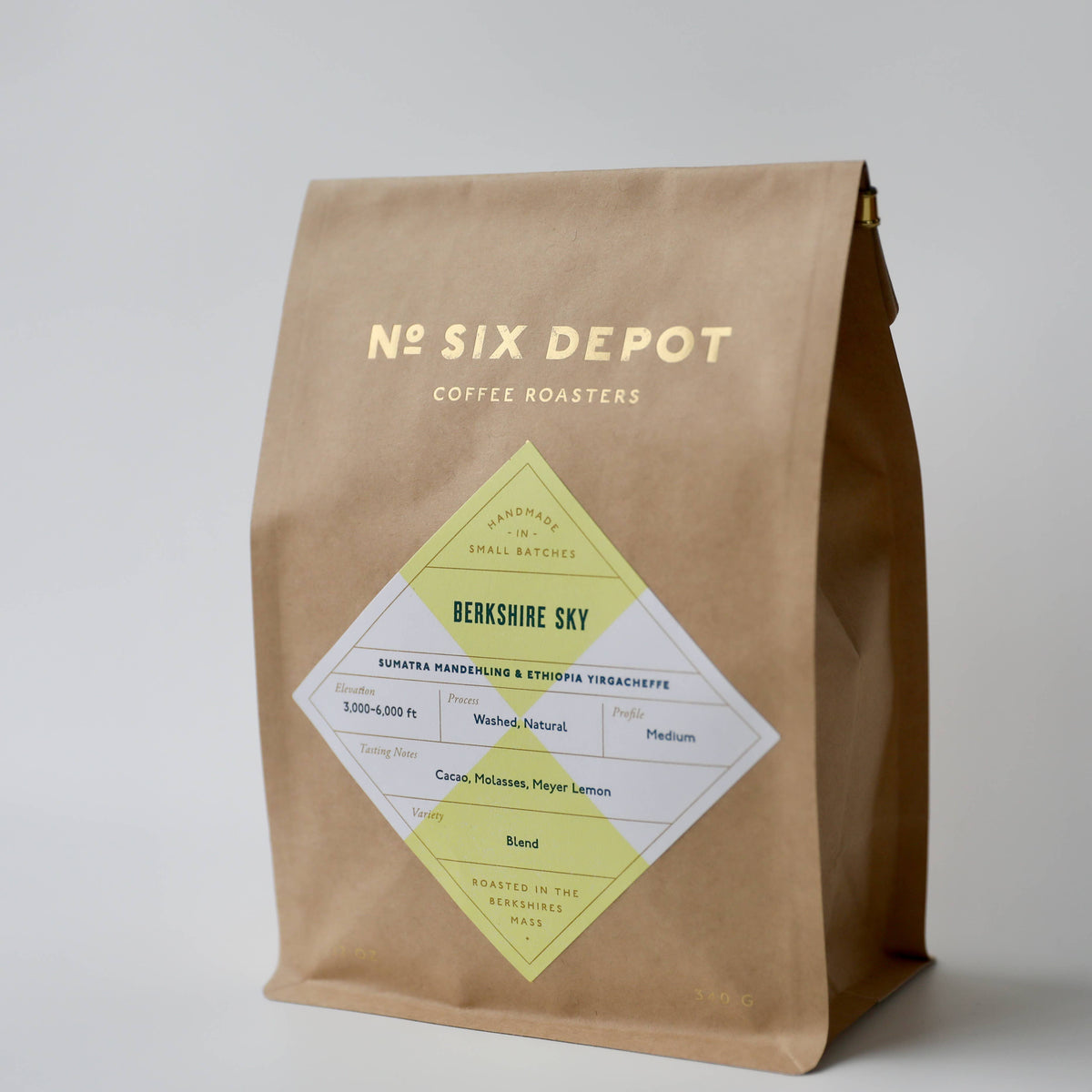 No. Six Depot - Berkshire Sky Blend Whole Bean Coffee 12 oz