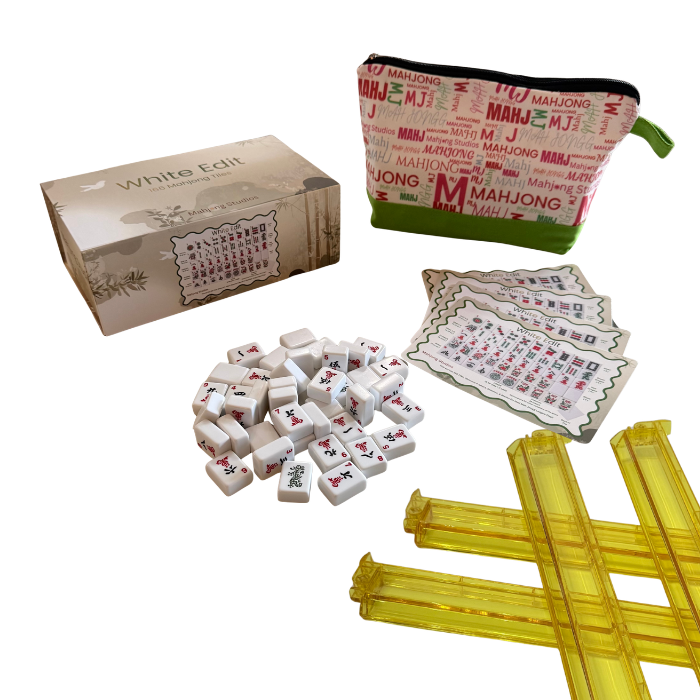 Mahjong Studios - White Edit American Mahjong Tile Set Bundle (with Blanks)