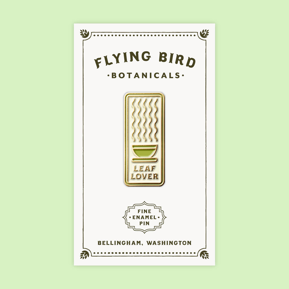 Flying Bird Botanicals - Enamel Pin - "Tea Lover" - Case of 3
