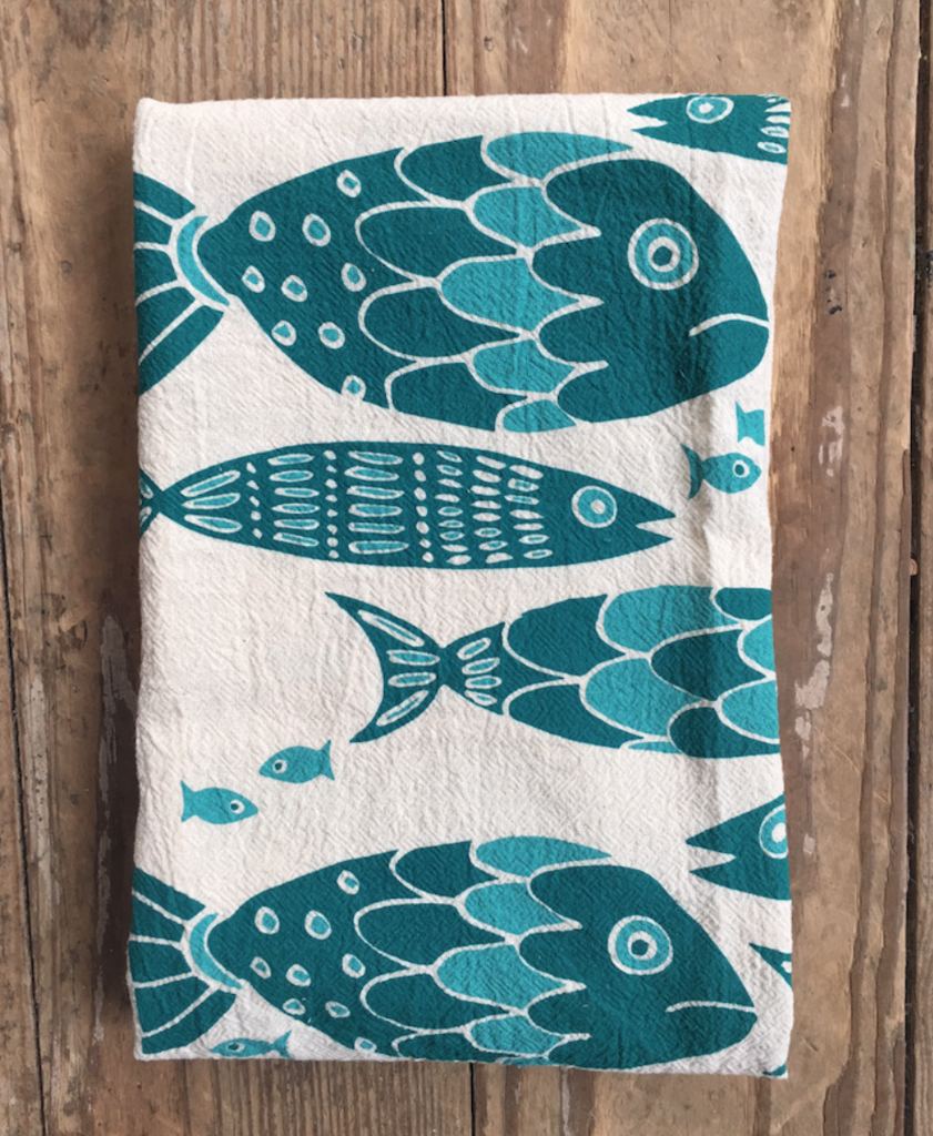 noon designs - Fish Tribe Tea Towel