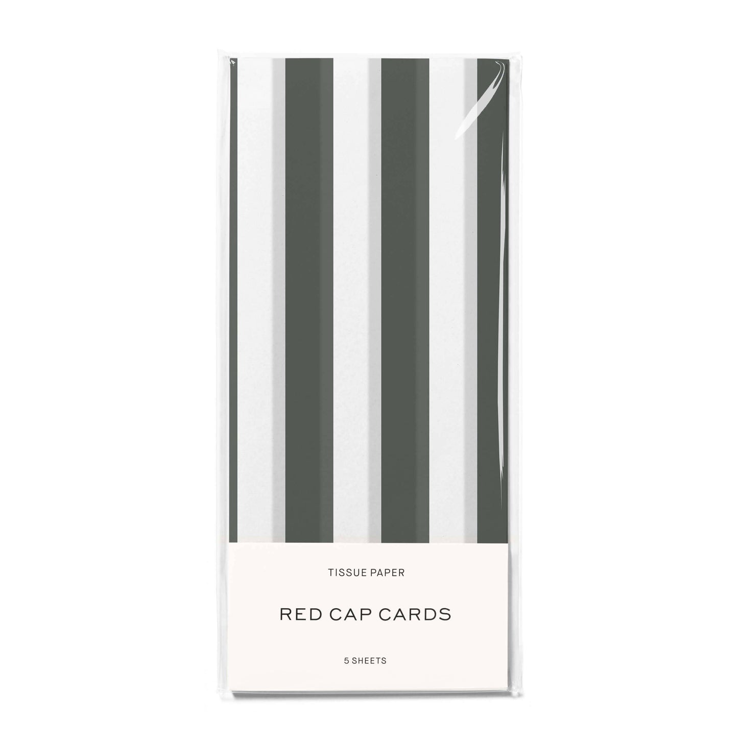 Red Cap Cards - Chunky Black Stripes tissue paper