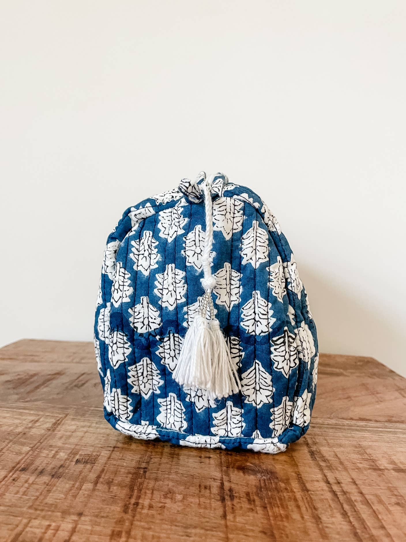 Kalyana Textiles - Denim Floral Block Print Pouch
