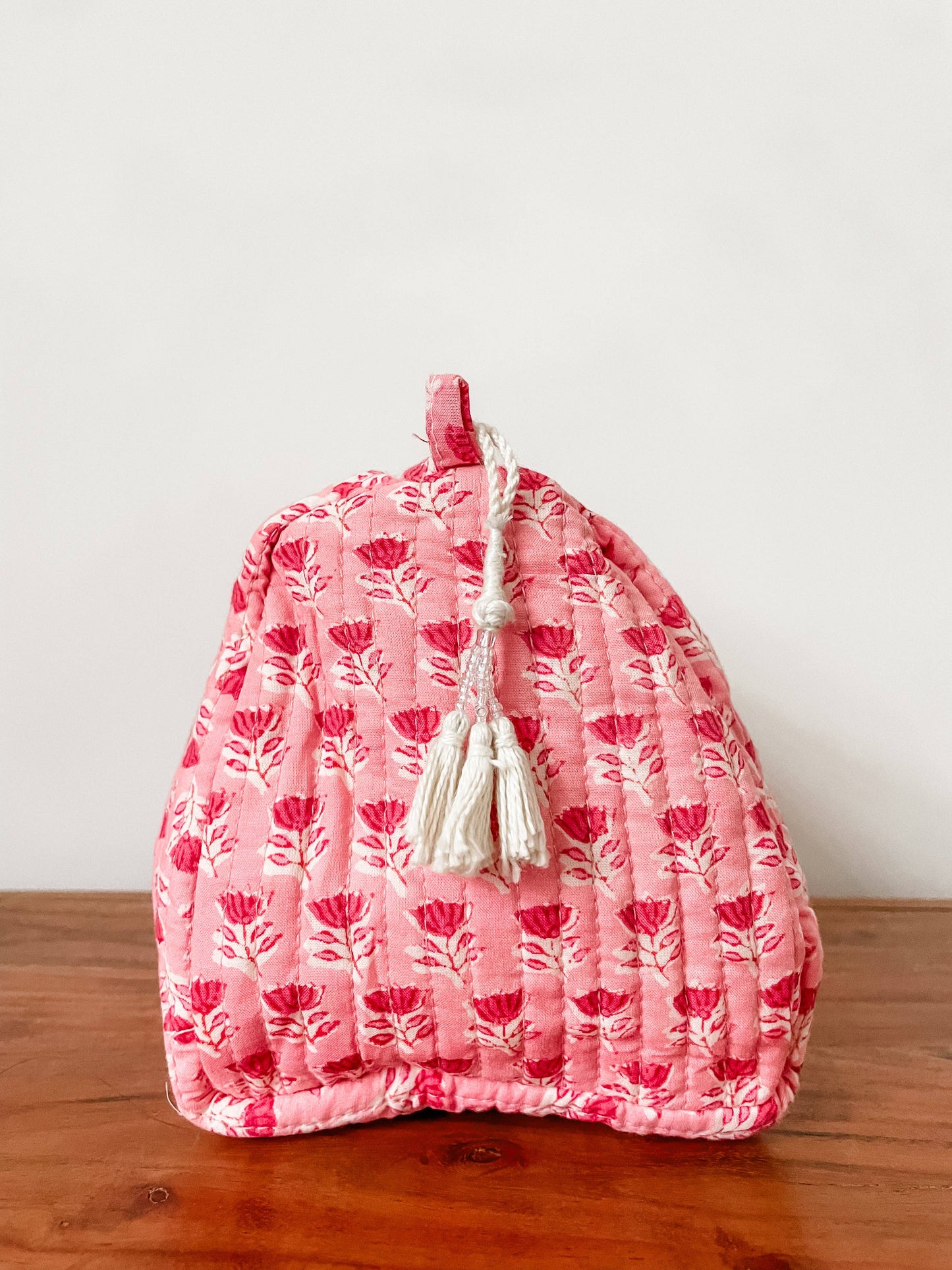 Kalyana Textiles - Pink Floral Block Print Pouch