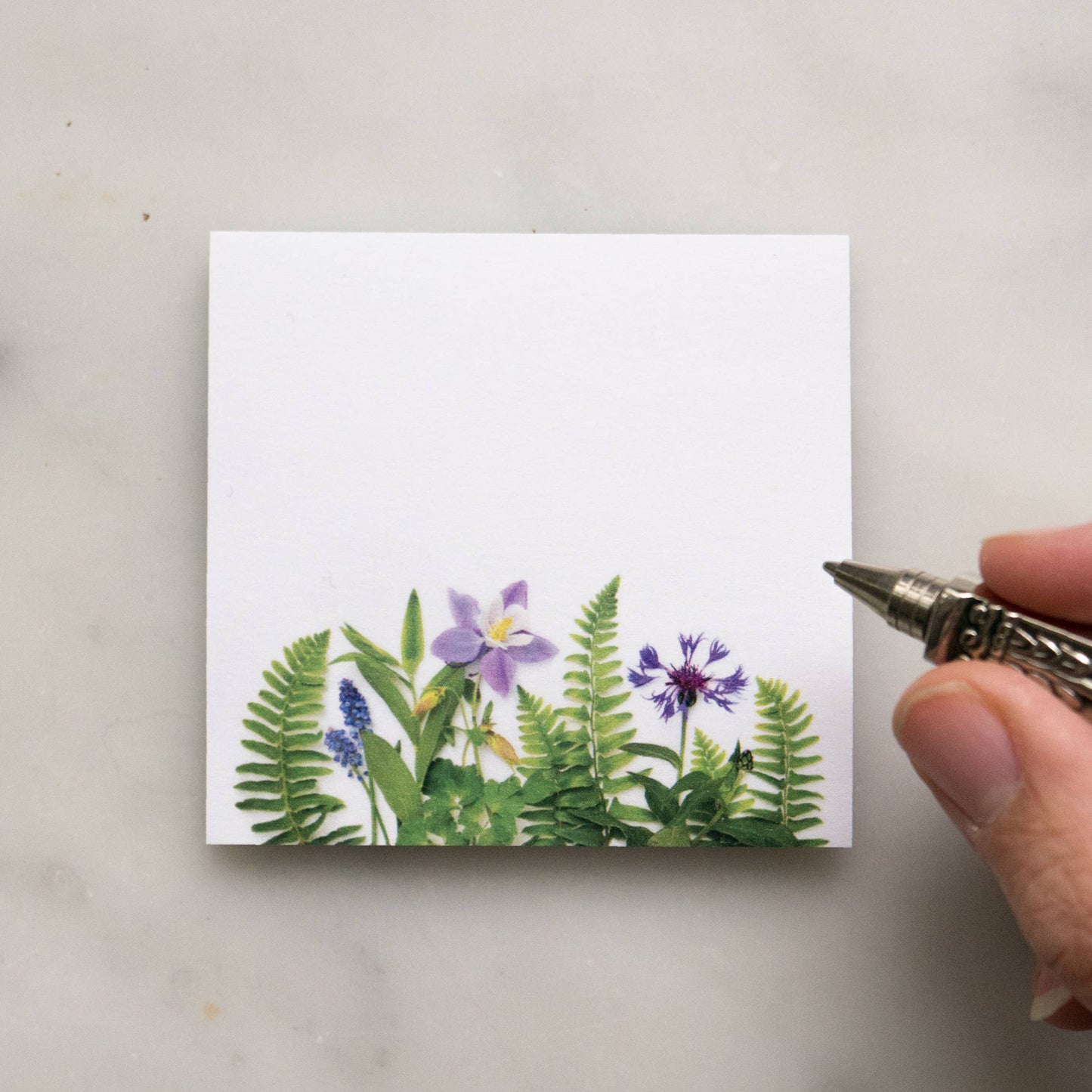 Bottle Branch - Sticky Notes - Ferns and green flowers