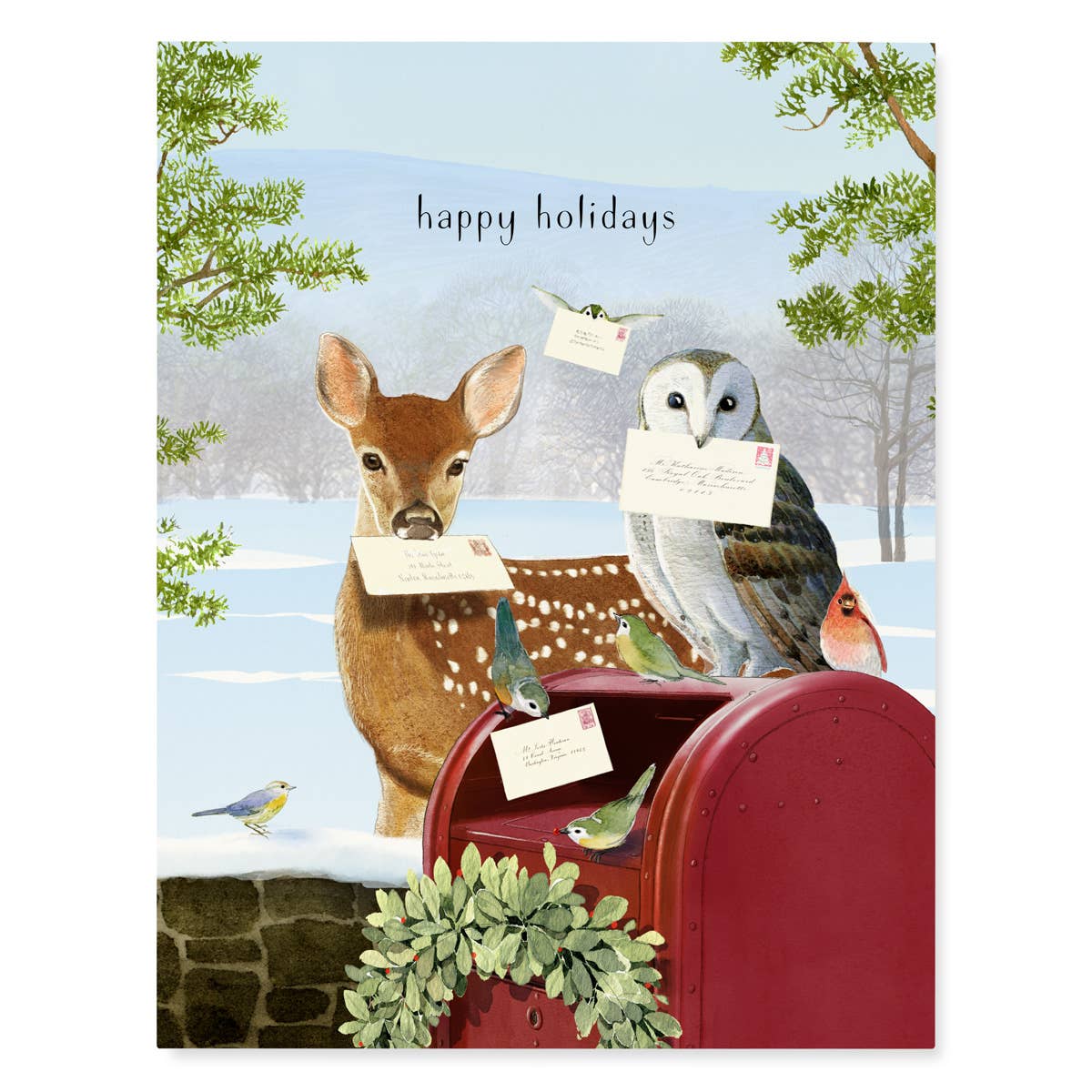 Felix Doolittle - Holiday Post - Christmas Cards - Mailbox and Animals