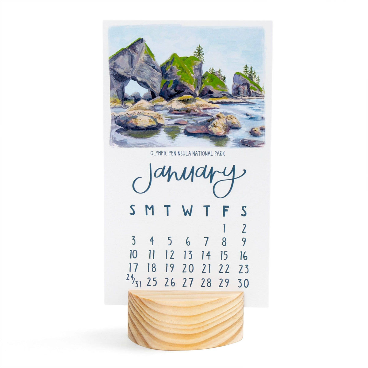 1canoe2 | One Canoe Two Paper Co. - National Parks 2027 Mini Desk Calendar + Wooden Block