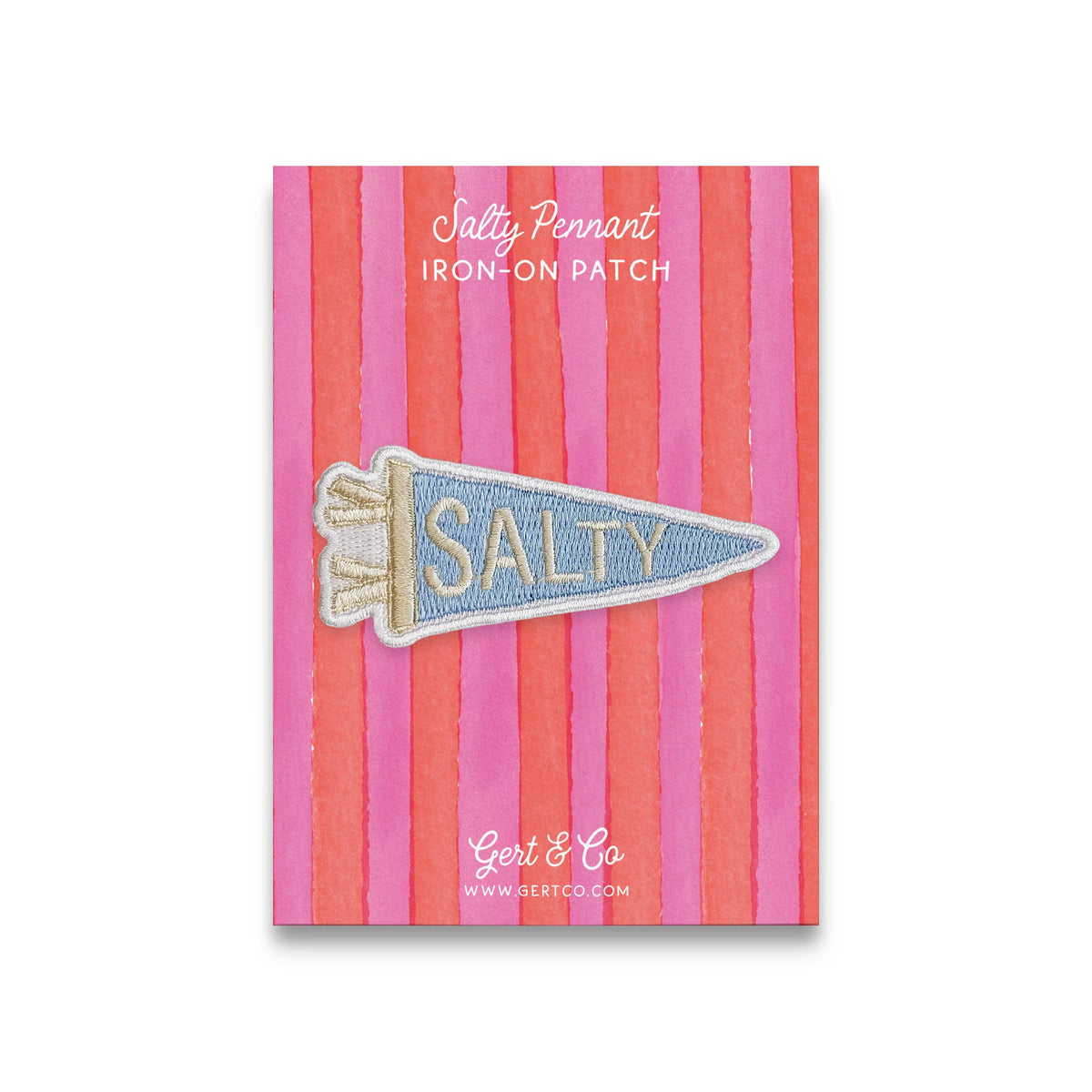 Gert & Co - Salty Pennant Iron-On Patch | Coastal Embroidered Patch
