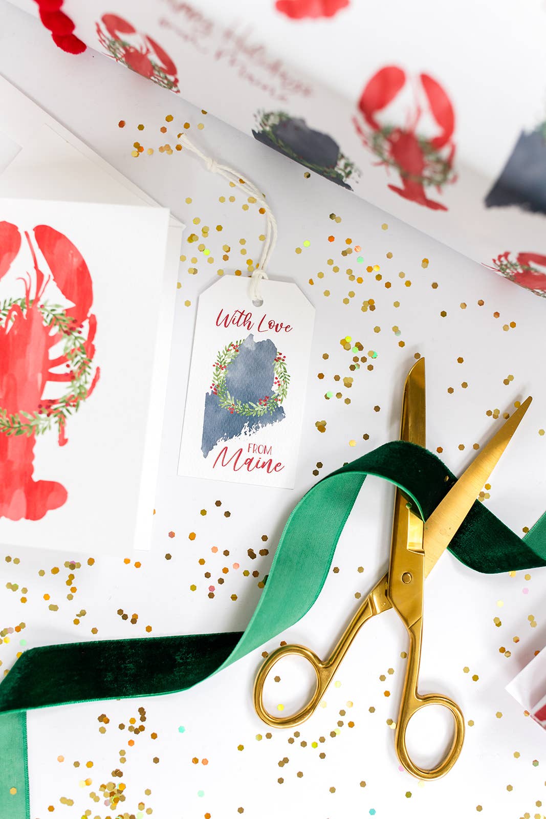 Gert & Co - Holiday Lobster Greeting Card | Coastal Christmas Card