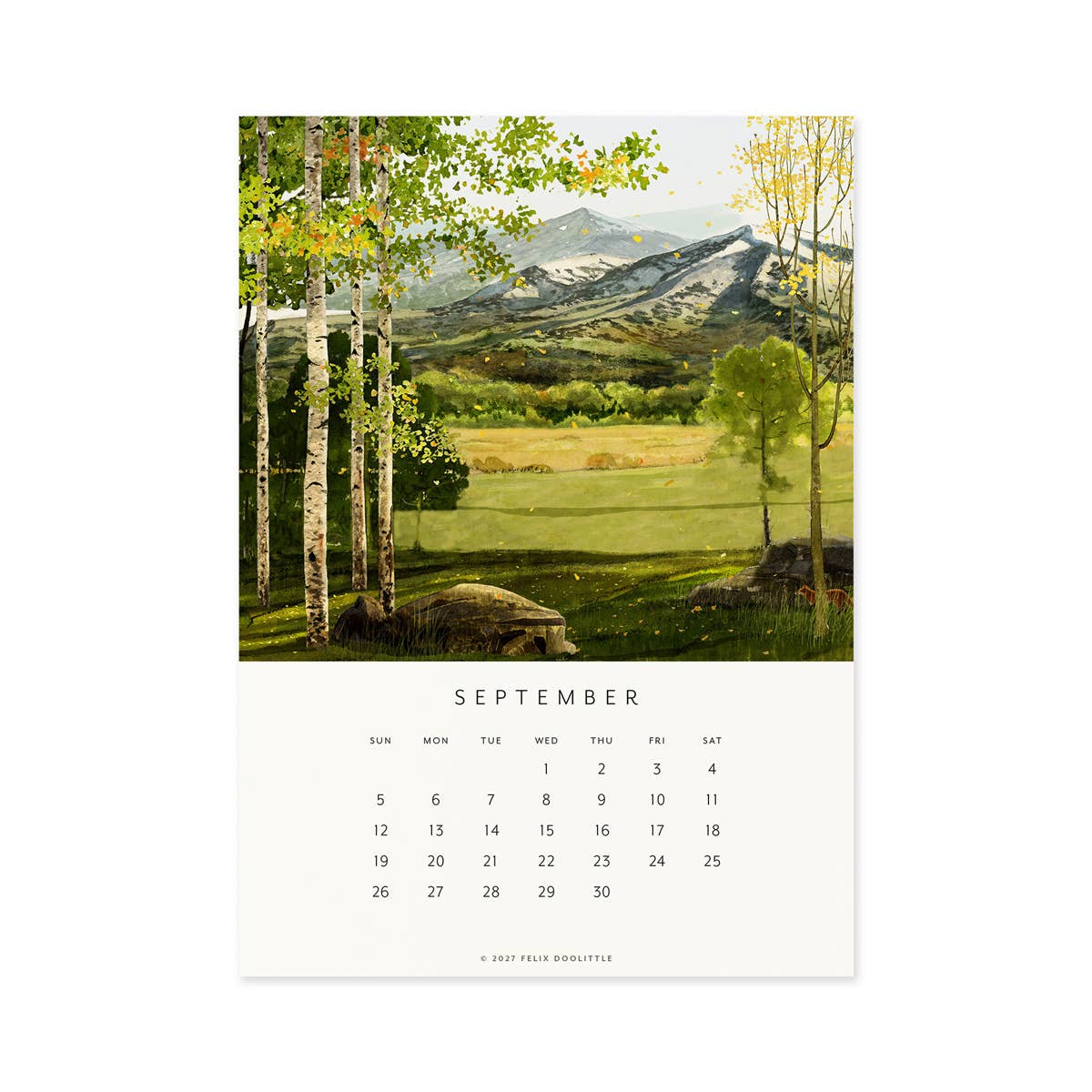 Felix Doolittle - 2027 Desk Calendar - Drawn to Nature