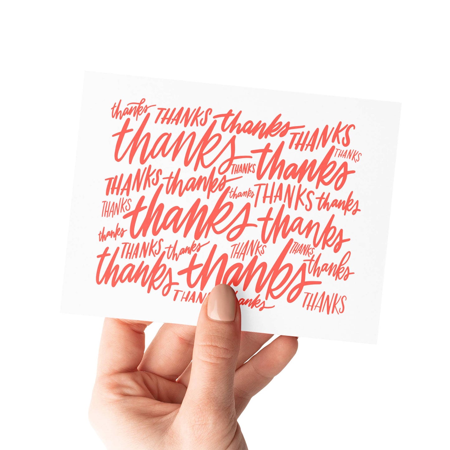 Friendly Fire Paper - All the Thanks | Hand Lettered Letterpress Card