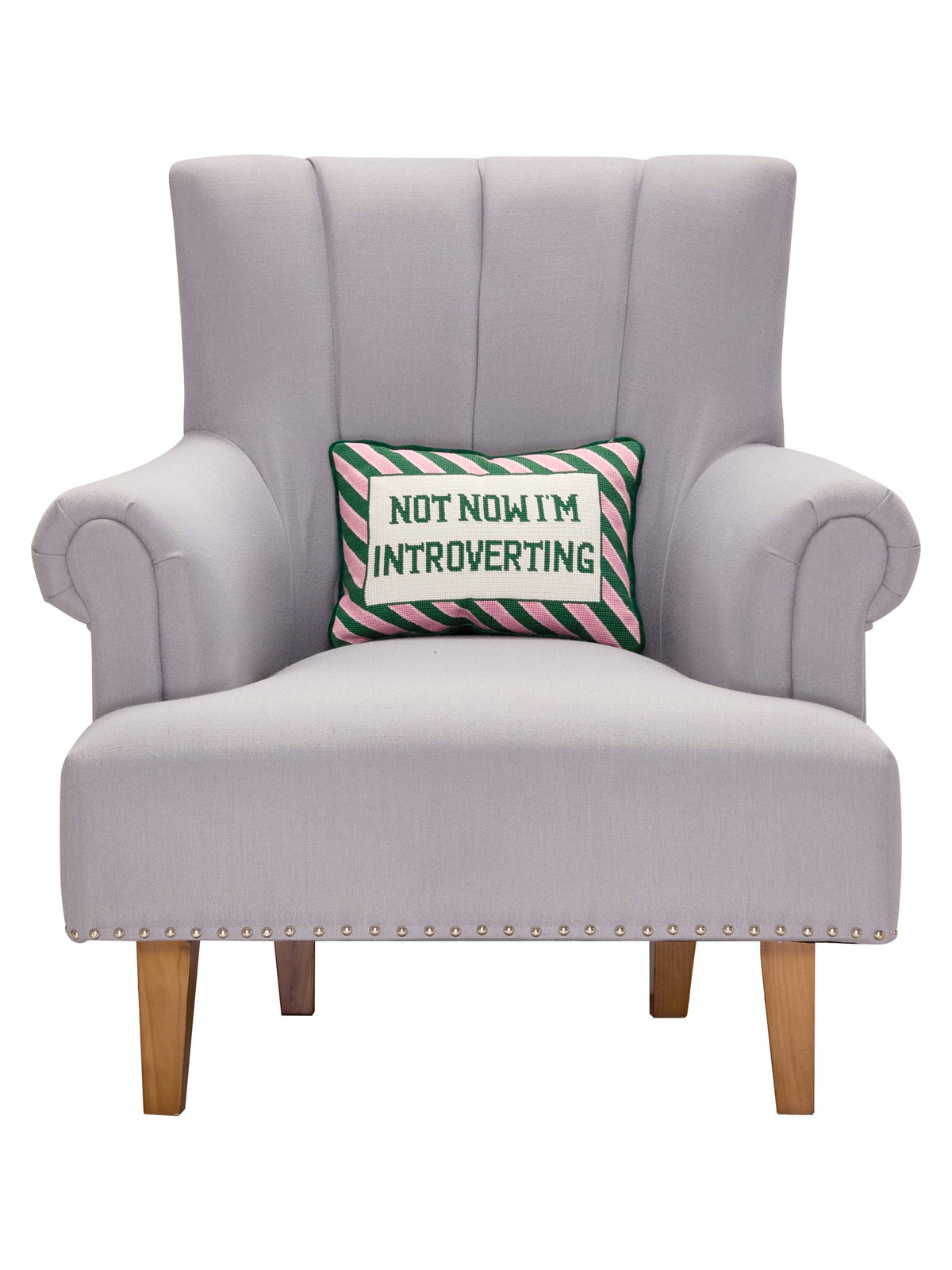Peking Handicraft - Not Now I'm Introverting Embroidered Pillow