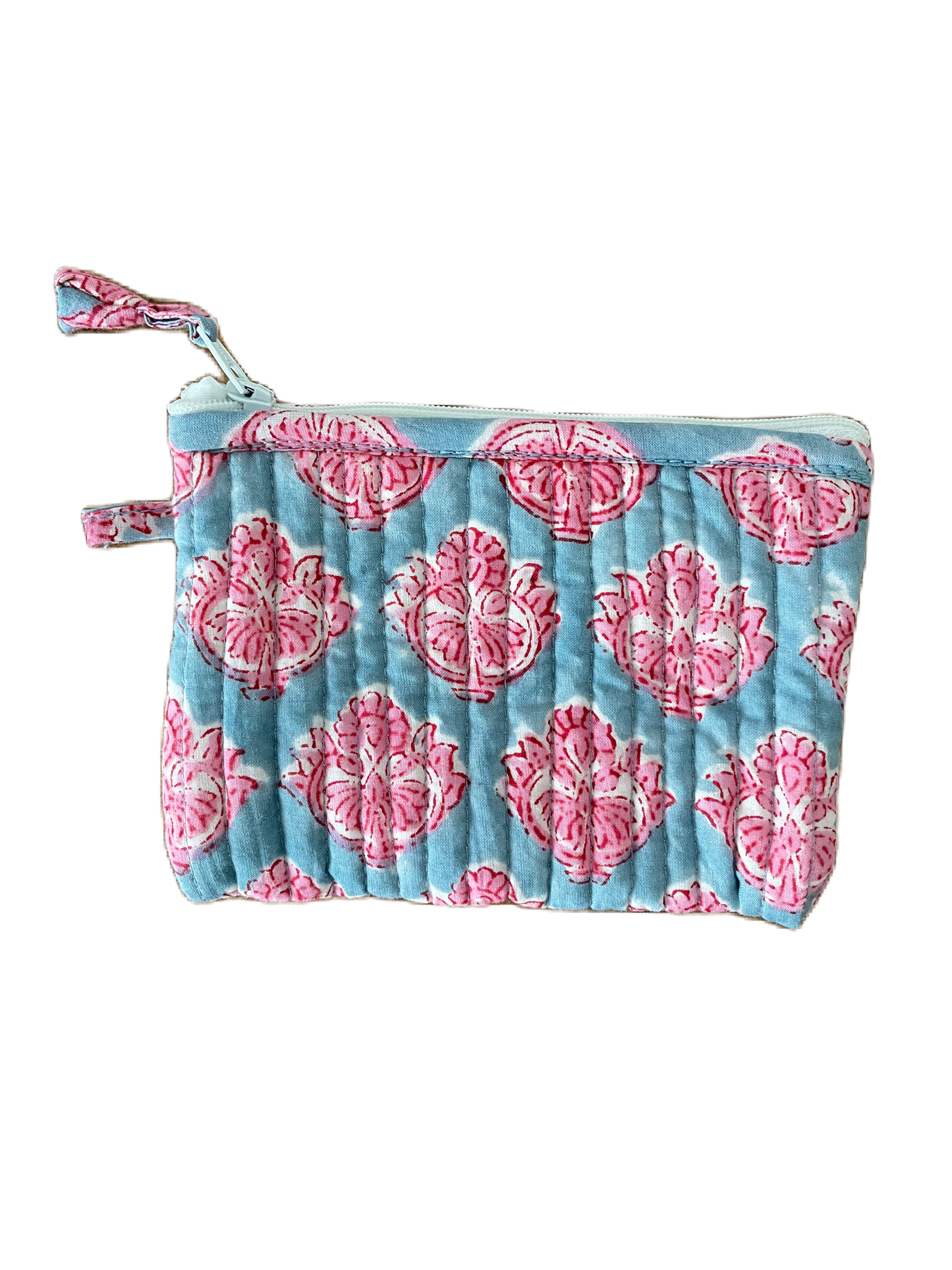Kalyana Textiles - Dusky Rose Block Print Mini Pouch