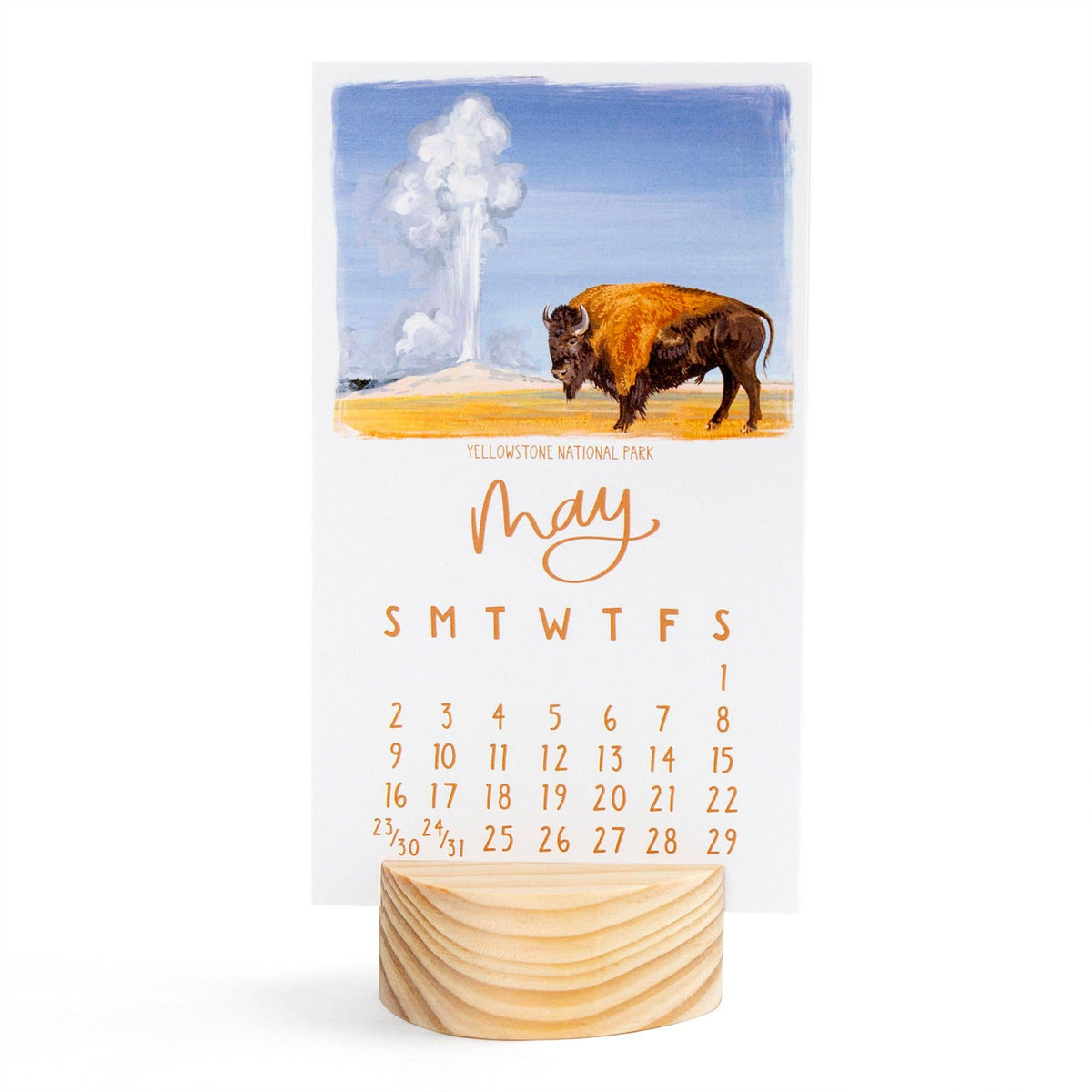 1canoe2 | One Canoe Two Paper Co. - National Parks 2027 Mini Desk Calendar + Wooden Block