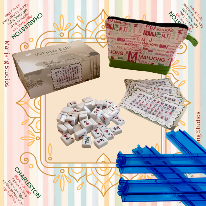 Mahjong Studios - White Edit American Mahjong Tile Set Bundle (with Blanks)