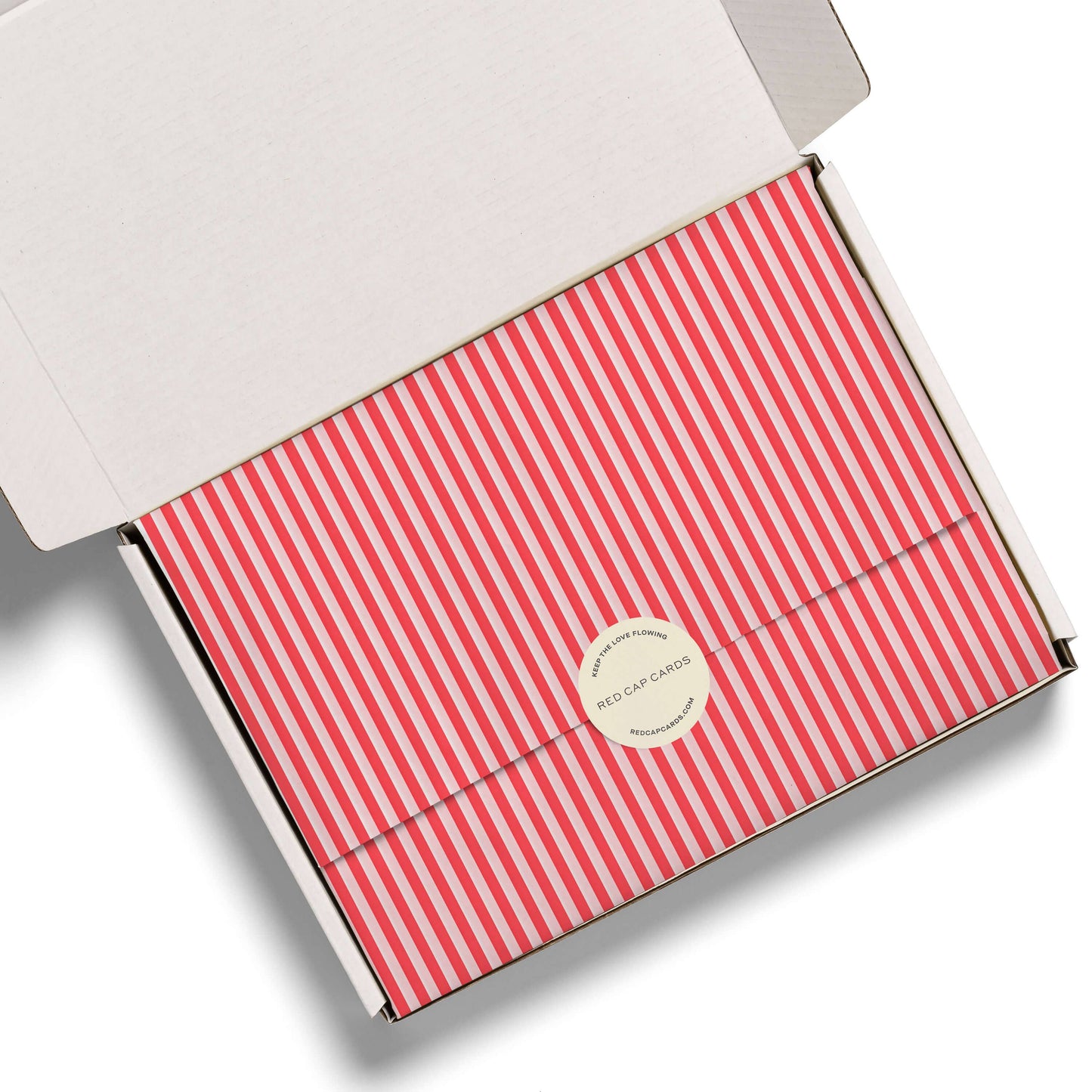 Red Cap Cards - Red Pinstripes tissue paper