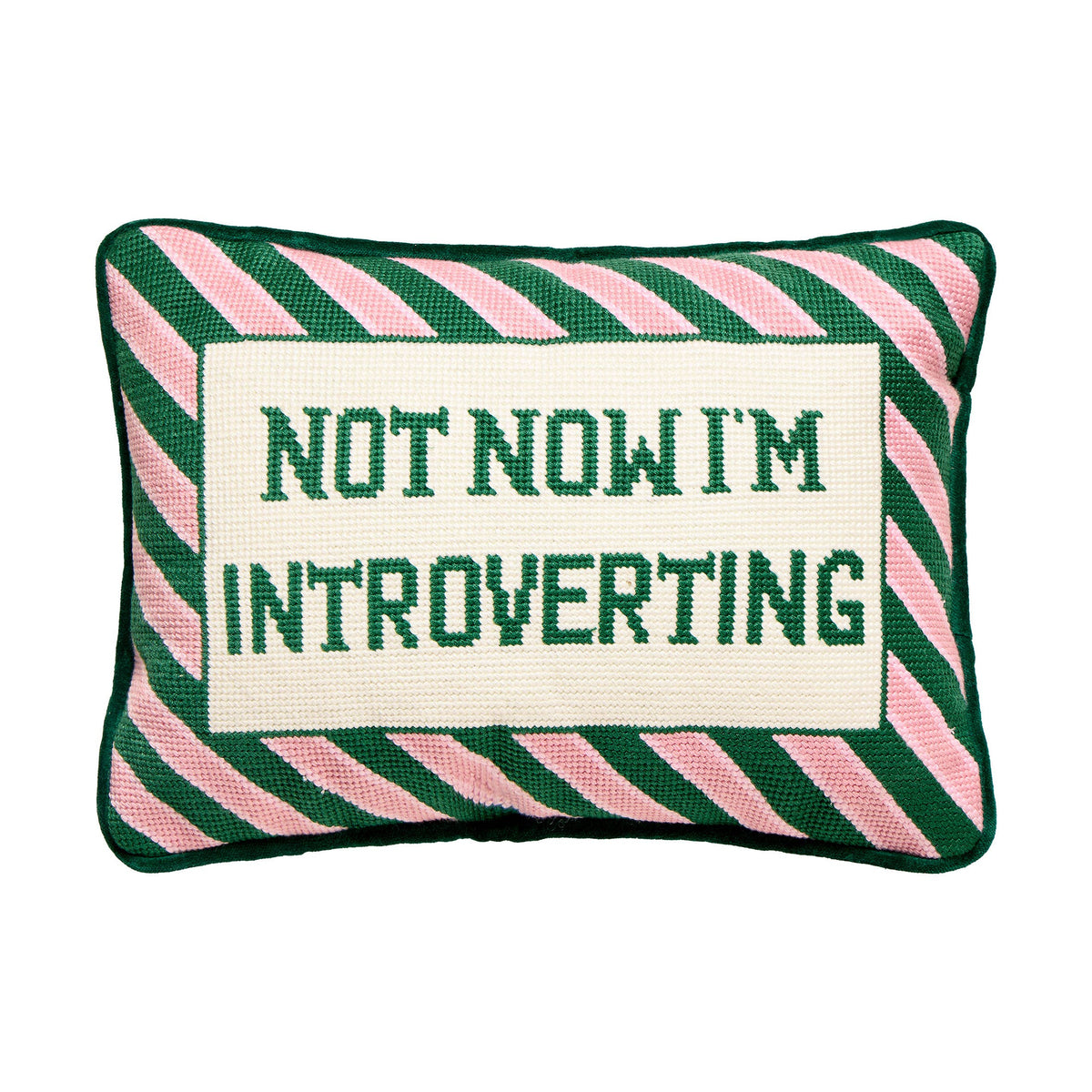 Peking Handicraft - Not Now I'm Introverting Embroidered Pillow