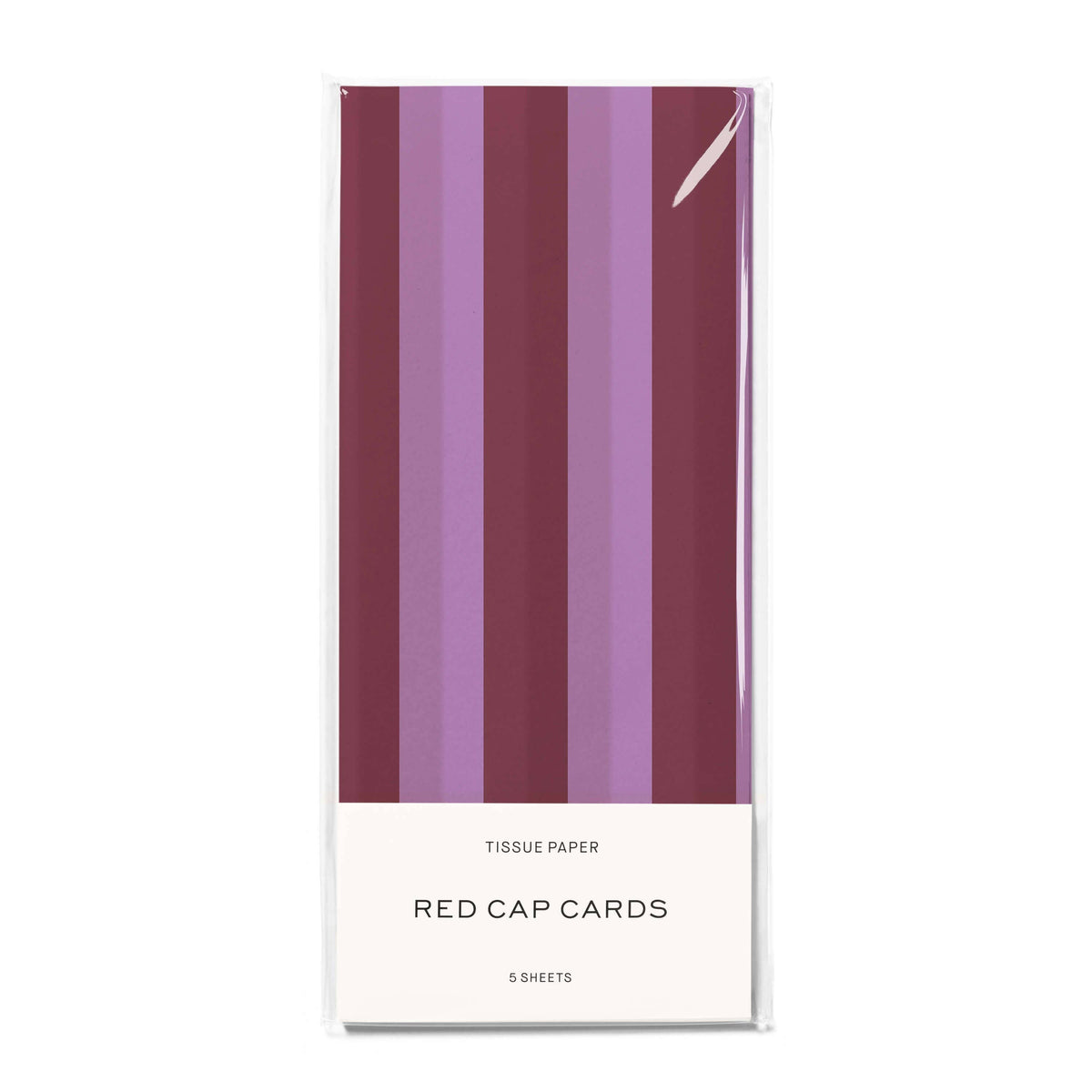 Red Cap Cards - Eggplant and Lilac Stripes tissue paper