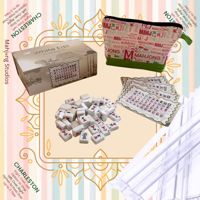 Mahjong Studios - White Edit American Mahjong Tile Set Bundle (with Blanks)