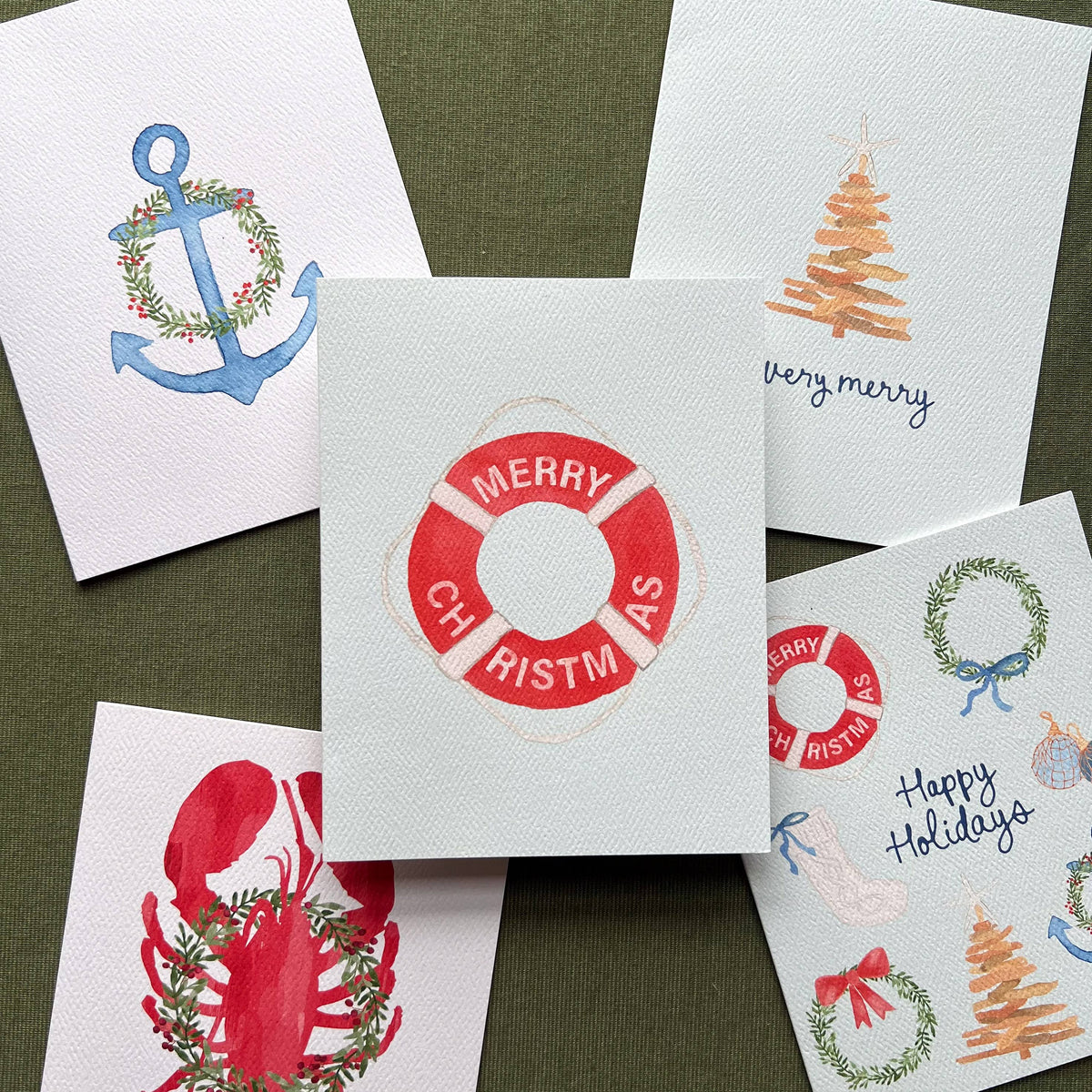 Gert & Co - Holiday Lobster Greeting Card | Coastal Christmas Card