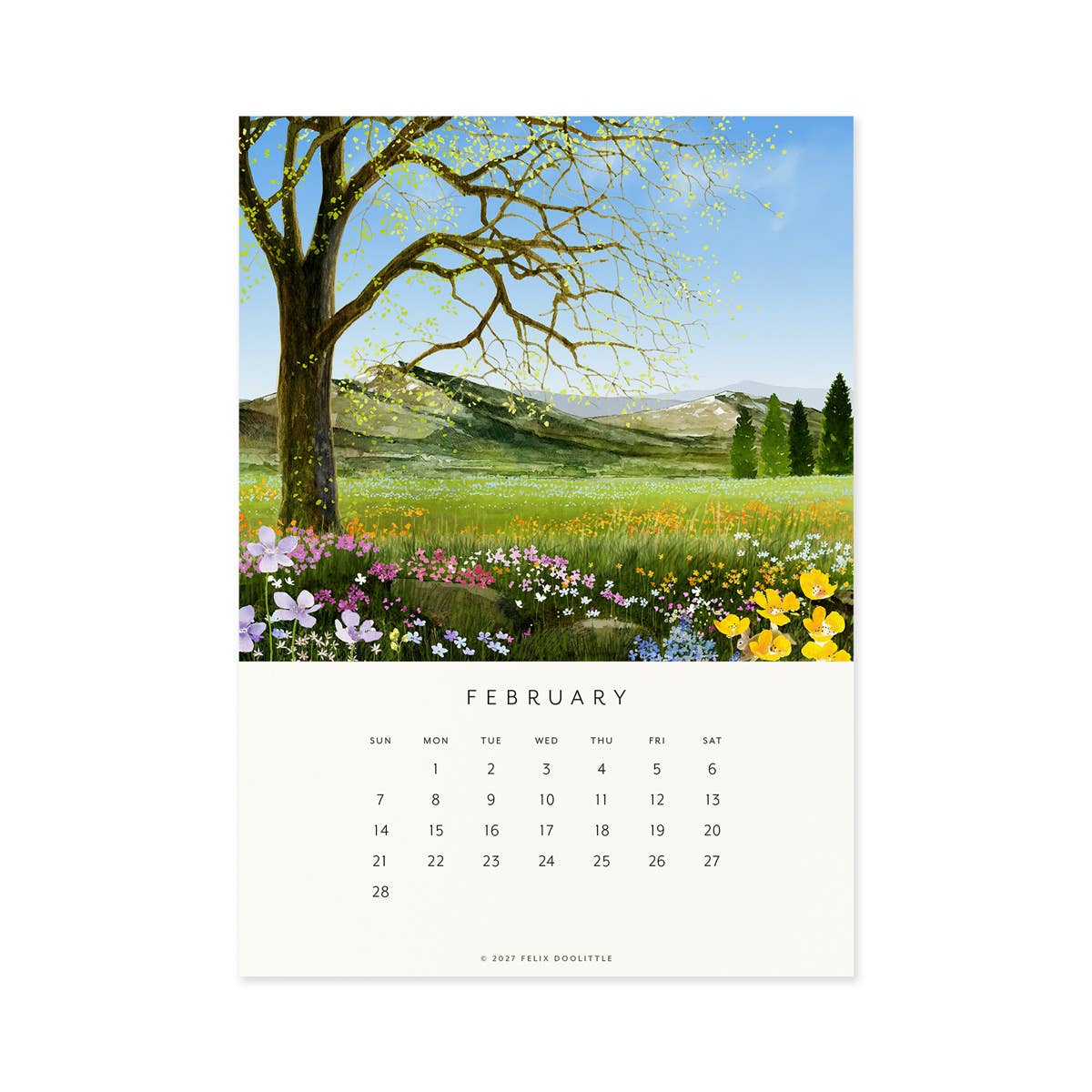 Felix Doolittle - 2027 Desk Calendar - Drawn to Nature