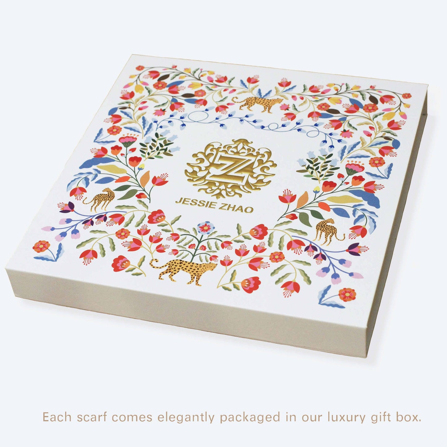 Jessie Zhao New York - Festival Flora Double Sided Silk Scarf