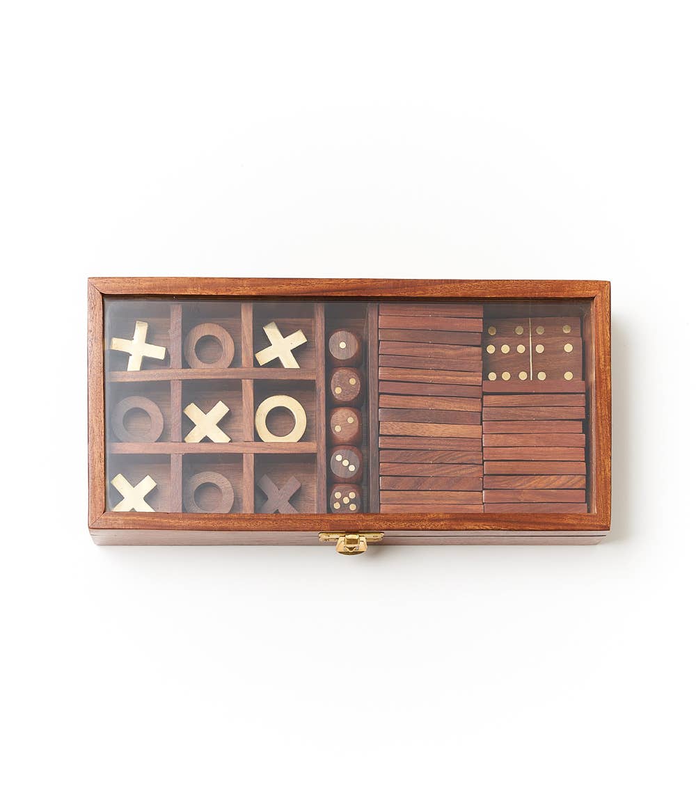 Matr Boomie Fair Trade - Rosewood 3-in-1 Game Set