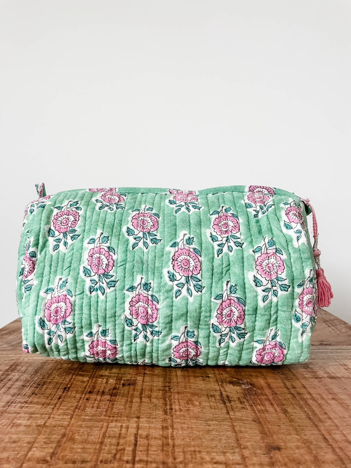 Kalyana Textiles - Fern Green Block Print Pouch