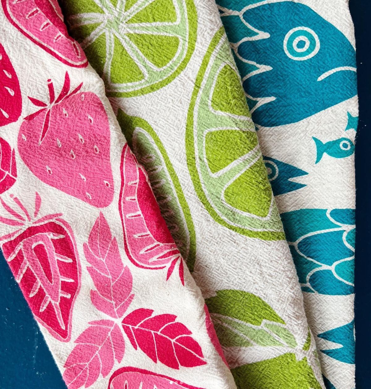 noon designs - Strawberries Tea Towel