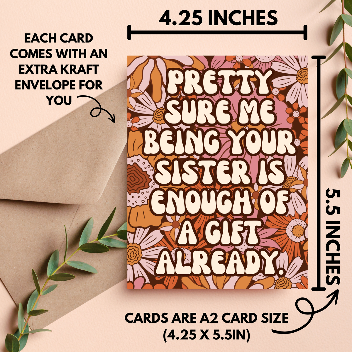 As Told By Ellie - Funny Sister Birthday Card, Cheeky Birthday Gift Sibling