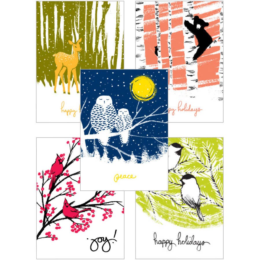 Smudge Ink - Winter Animals Note Card Set (e.b. goodale)