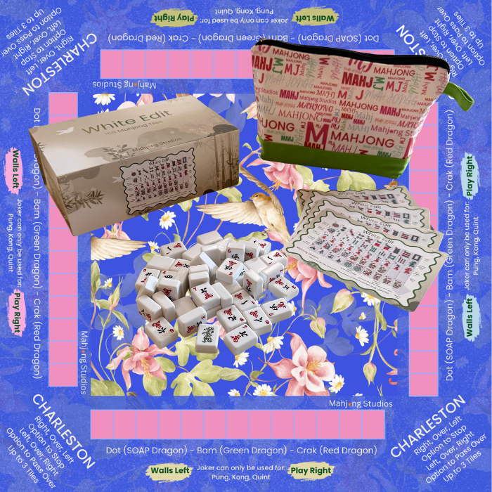 Mahjong Studios - White Edit American Mahjong Tile Set Bundle (with Blanks)