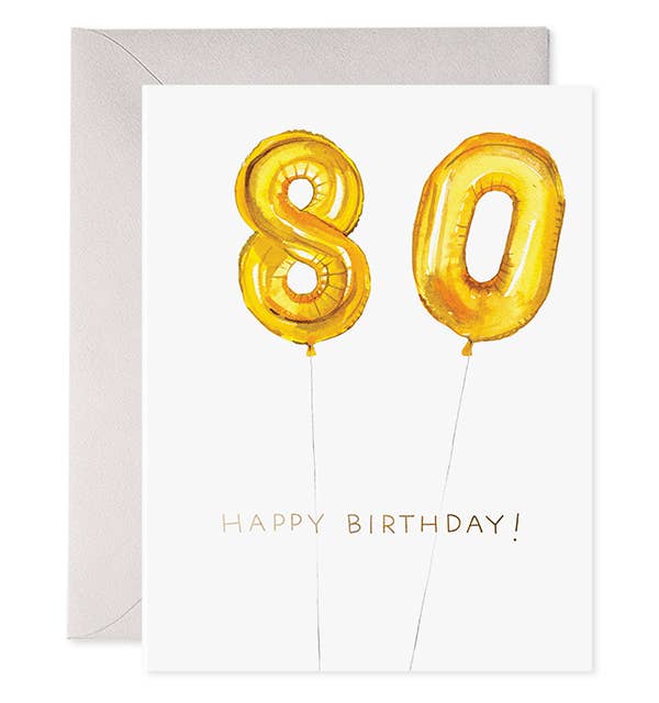 E. Frances Paper - Helium 80 Birthday Greeting Card